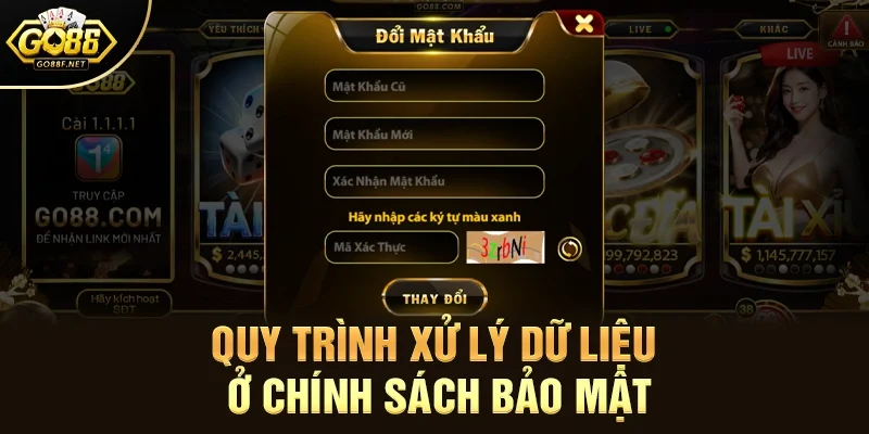 Quy trình xử lý dữ liệu ở chính sách bảo mật